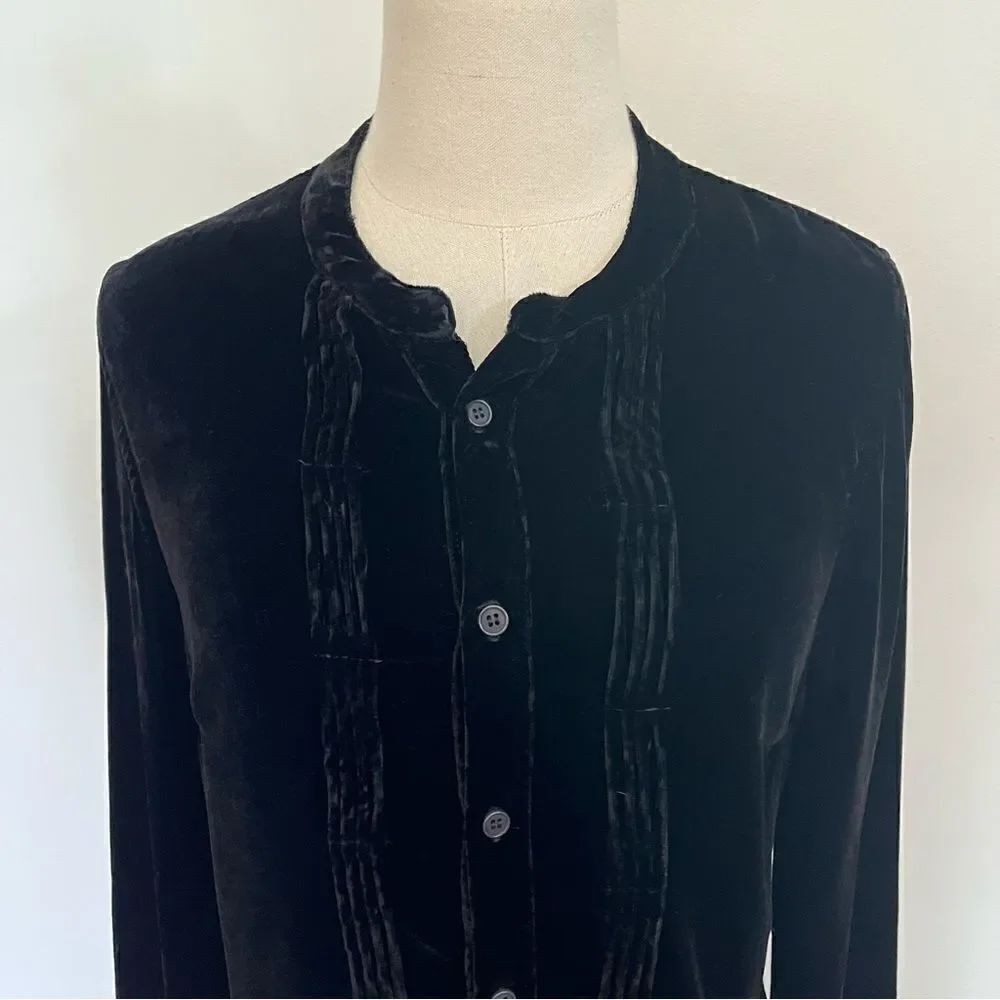 CP Shades Velvet Rayon Silk Button Down Small - Picture 3 of 9